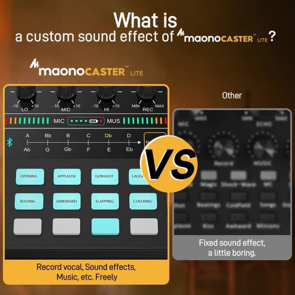 MAONO Podcast Equipment Bundle Audio mixer All-in-One Podcast Production Studio with 3.5mm Microphone for Live Streaming, Podcast Recording, PC, Smartphone, DJ MaonoCaster Lite (AU-AM200-S1) - Image 3